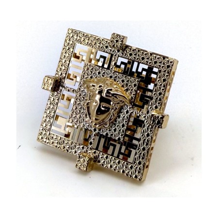 Anillo medusa grande de oro 18k talla 24